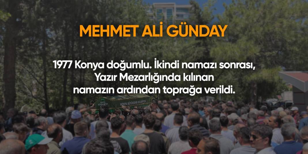 Konya'da bugün vefat edenler | 30 Temmuz 2024 1